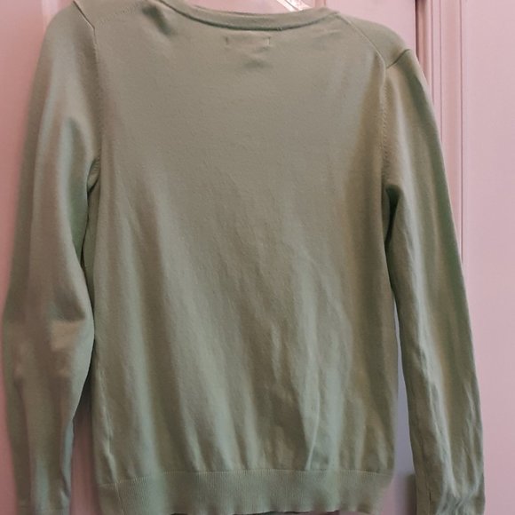 Old Navy Women's button up Cardigan Sweater, Sz Medium, V-Neck, Soft Jade - Picture 6 of 7